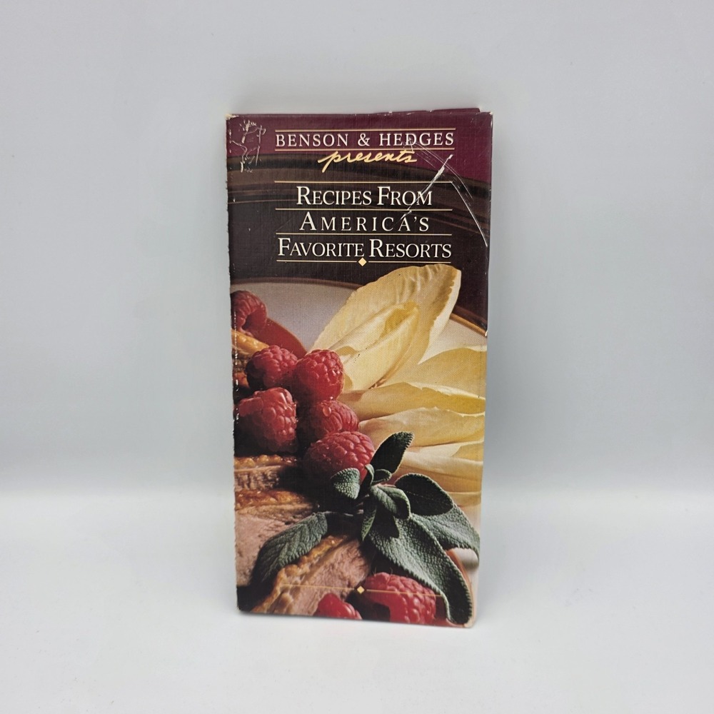 Benson & Hedges Recipes From America's Favorite Resorts Hardcover Book (1985)